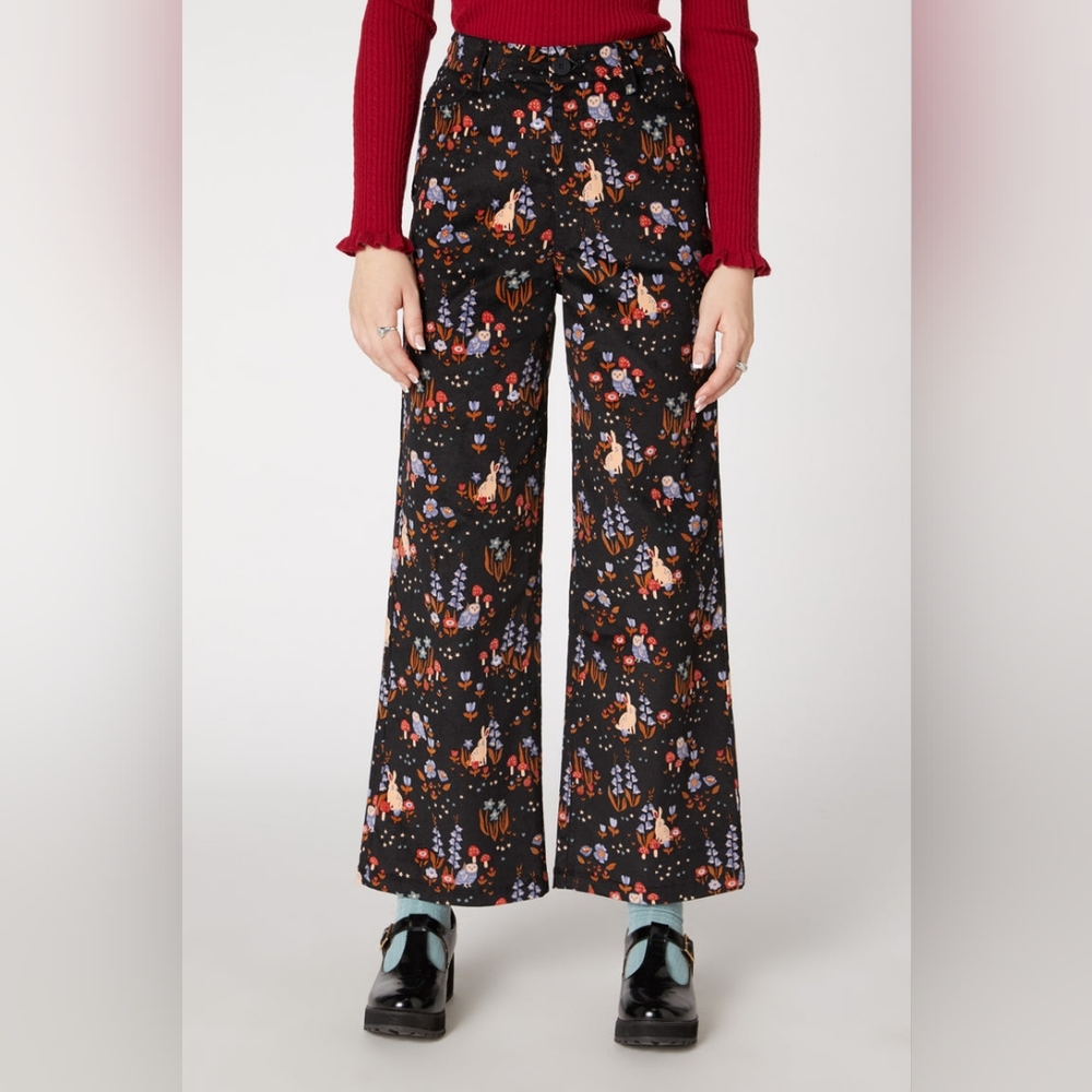 NWOT Princess Highway Whimsical Night Corduroy High Rise Pant